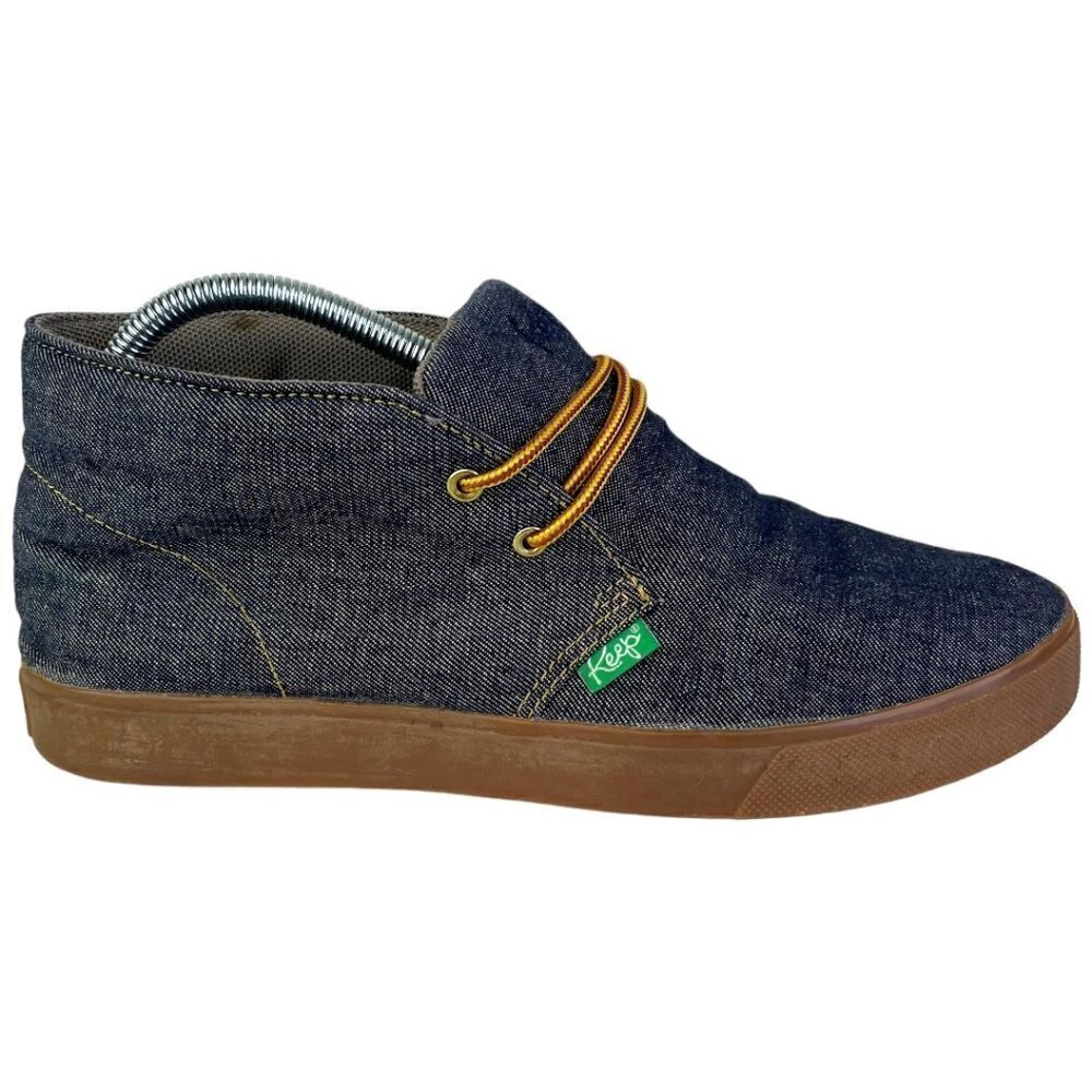 Keep Unisex Shaheen Shoe Size 10 Women 8.5 Men Non Slip Rubber Sole Mid Top Blue
